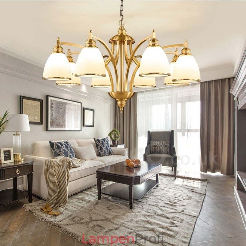 8-flammiger Rustic Lodge Kronleuchter aus integriertem Metall und Kupfer