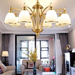 8-flammiger Rustic Lodge Kronleuchter aus integriertem Metall und Kupfer