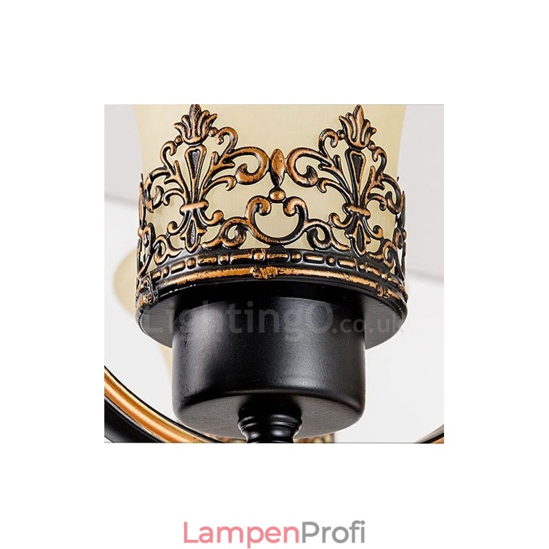 Rustikaler, integrierter Kronleuchter aus Metall mit 12 Lichtern im Lodge-Stil