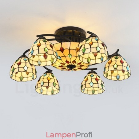 Integrierter Kronleuchter im mediterranen Stil mit 9 Lichtern Integrierter Kronleuchter im mediterranen Stil mit 9 Lichtern