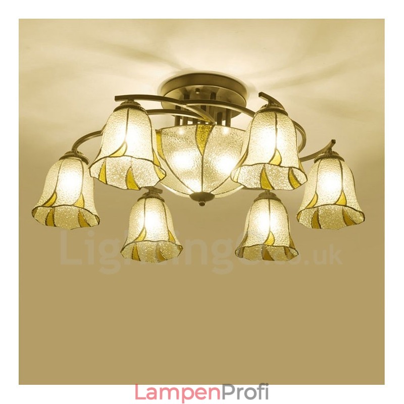 9-flammiger integrierter Badezimmer-Kronleuchter aus Metall im mediterranen Stil