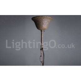Durchmesser 60CM 80CM Vintage Kristall Malerei Metall Kronleuchter Rostige Farbe Pendelleuchte