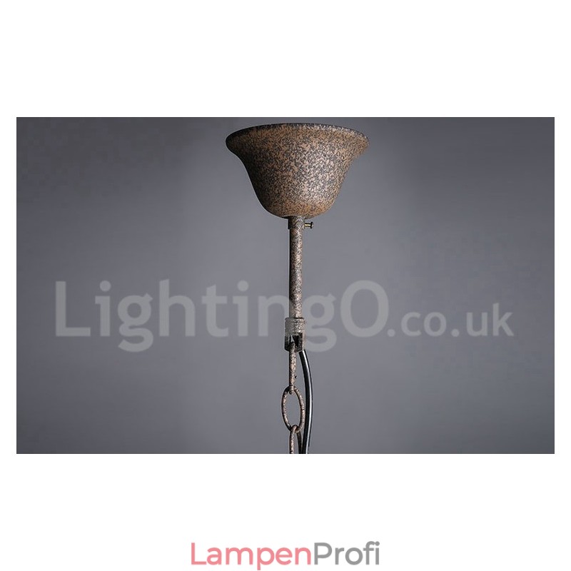 Durchmesser 60CM 80CM Vintage Kristall Malerei Metall Kronleuchter Rostige Farbe Pendelleuchte