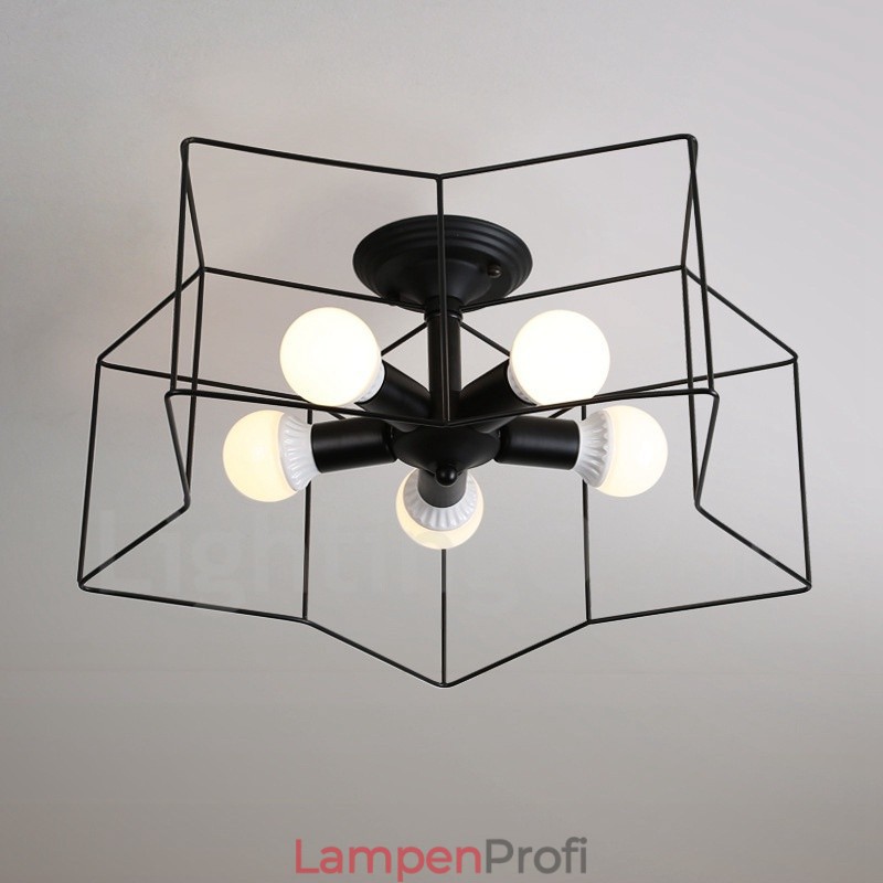 Rustikaler integrierter Kronleuchter mit 5 Lichtern im Lodge-Stil