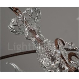 Durchmesser 60CM 80CM Vintage Kristall Malerei Metall Kronleuchter Rostige Farbe Pendelleuchte