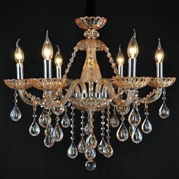Kronleuchter Kristall Traditionell Klassisch Glas 6 Licht