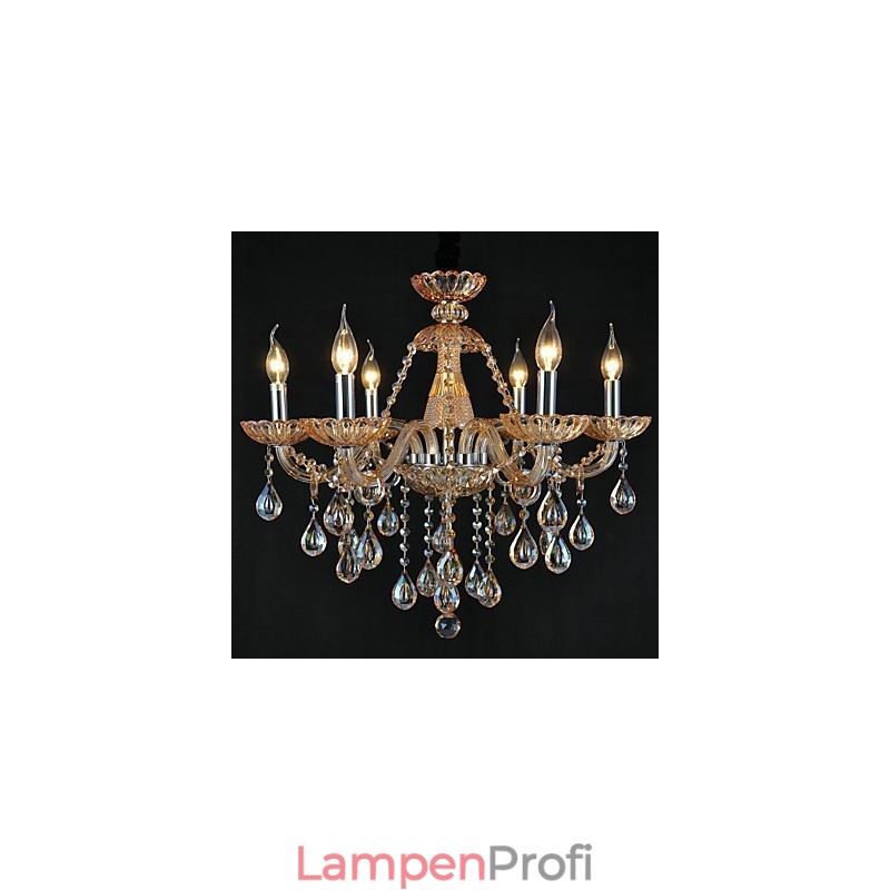 Kronleuchter Kristall Traditionell Klassisch Glas 6 Licht