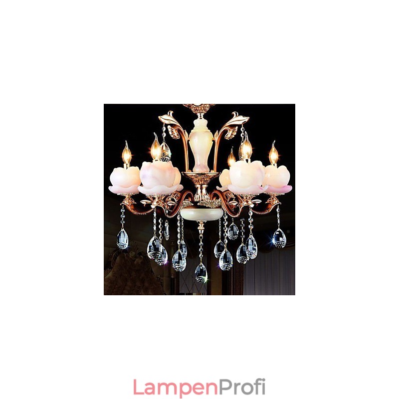 Luxus-Anhänger aus Zinklegierung im europäischen Stil mit Jadekristall