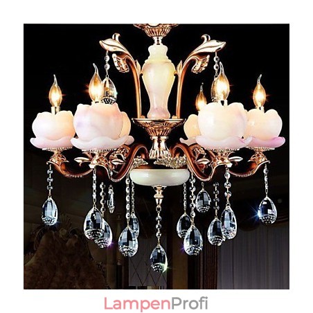 Luxus-Anhänger aus Zinklegierung im europäischen Stil mit Jadekristall