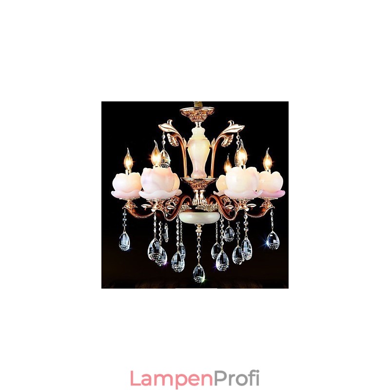 Luxus-Anhänger aus Zinklegierung im europäischen Stil mit Jadekristall