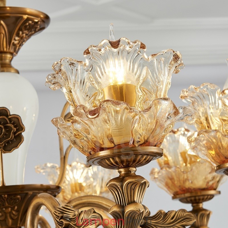 6-flammiger traditioneller klassischer integrierter Kronleuchter aus Metall