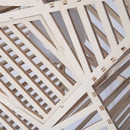 Vintage Fünfzackiger Stern Holz Kronleuchter