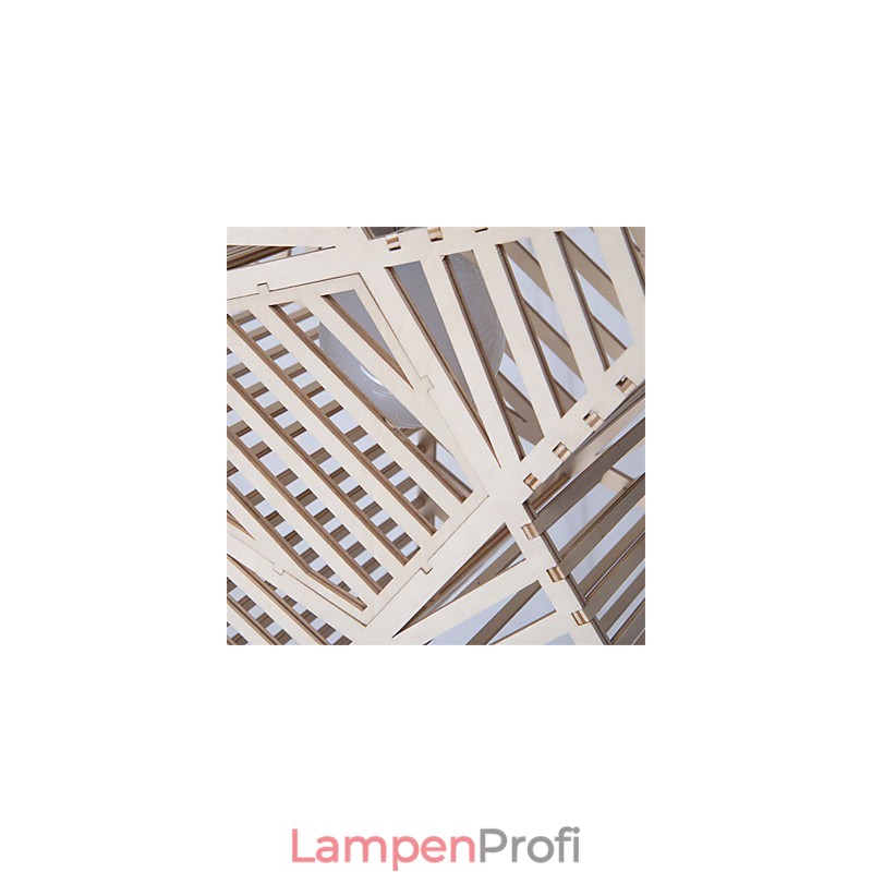 Vintage Fünfzackiger Stern Holz Kronleuchter