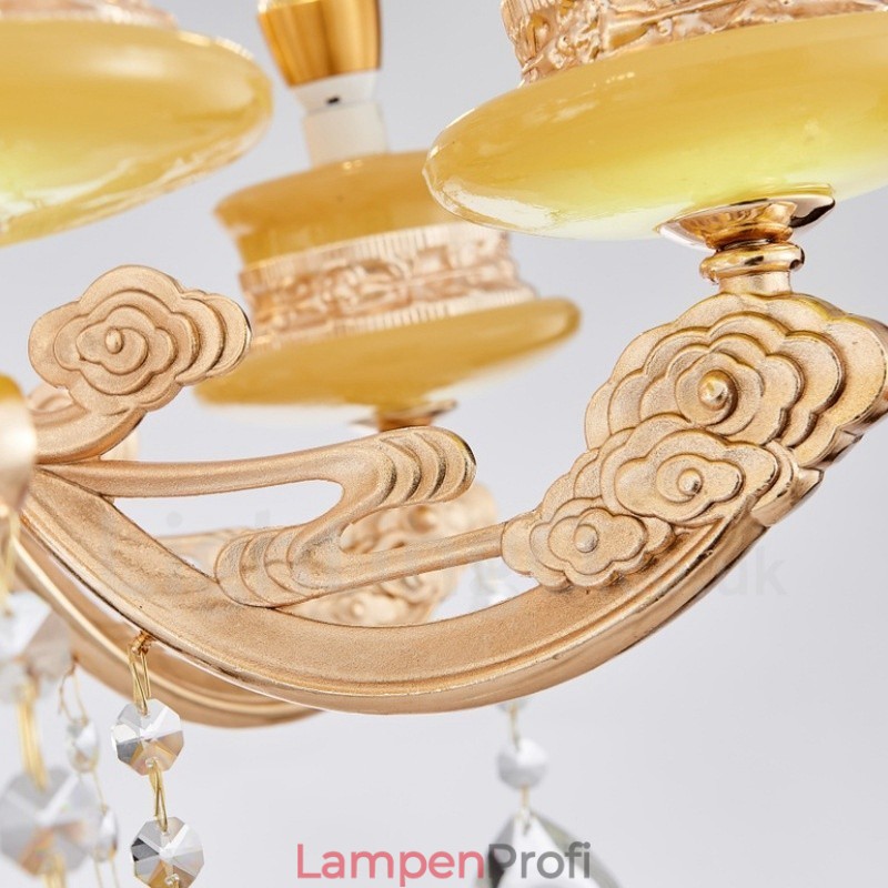 6-flammiger traditioneller klassischer integrierter Luxus-Kronleuchter aus Metall