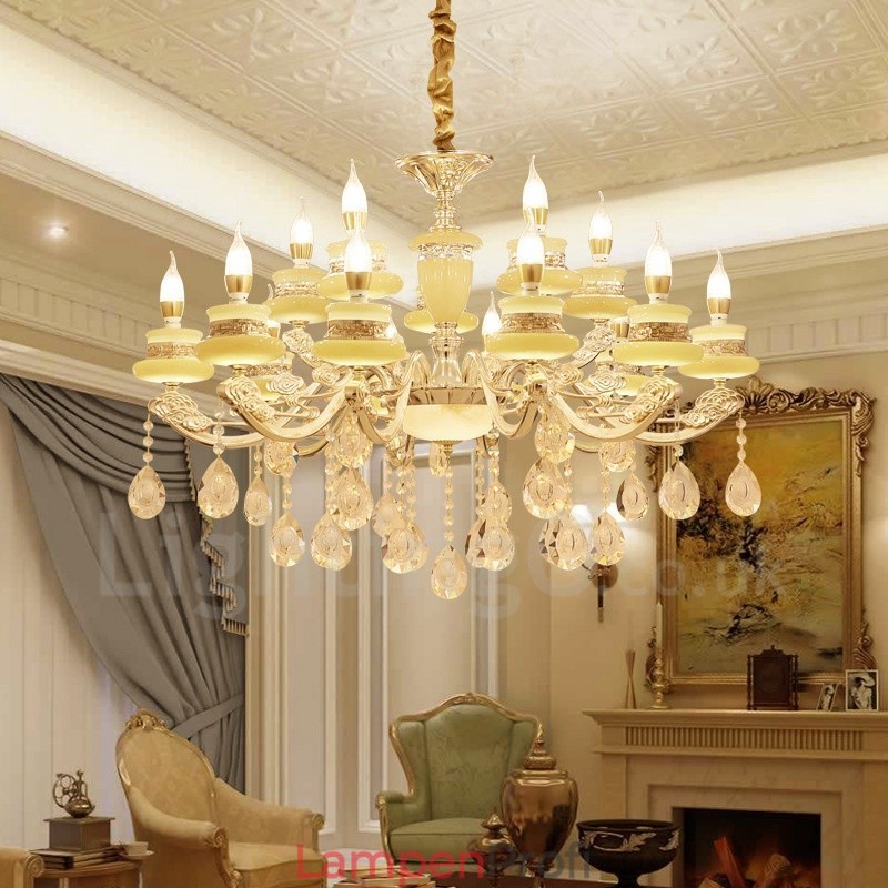 15-flammiger traditioneller klassischer integrierter Metall-Kronleuchter