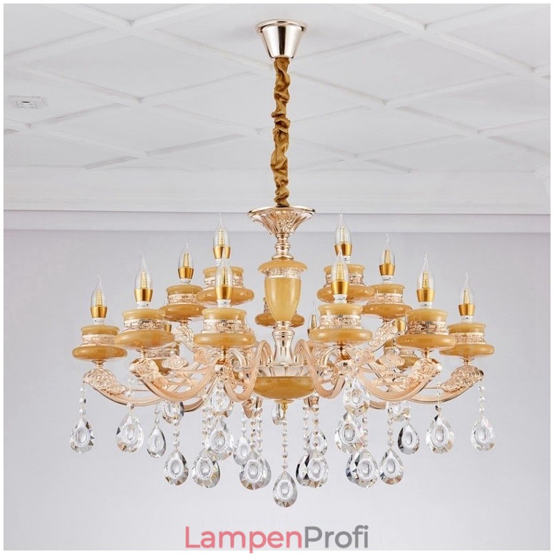 15-flammiger traditioneller klassischer integrierter Metall-Kronleuchter