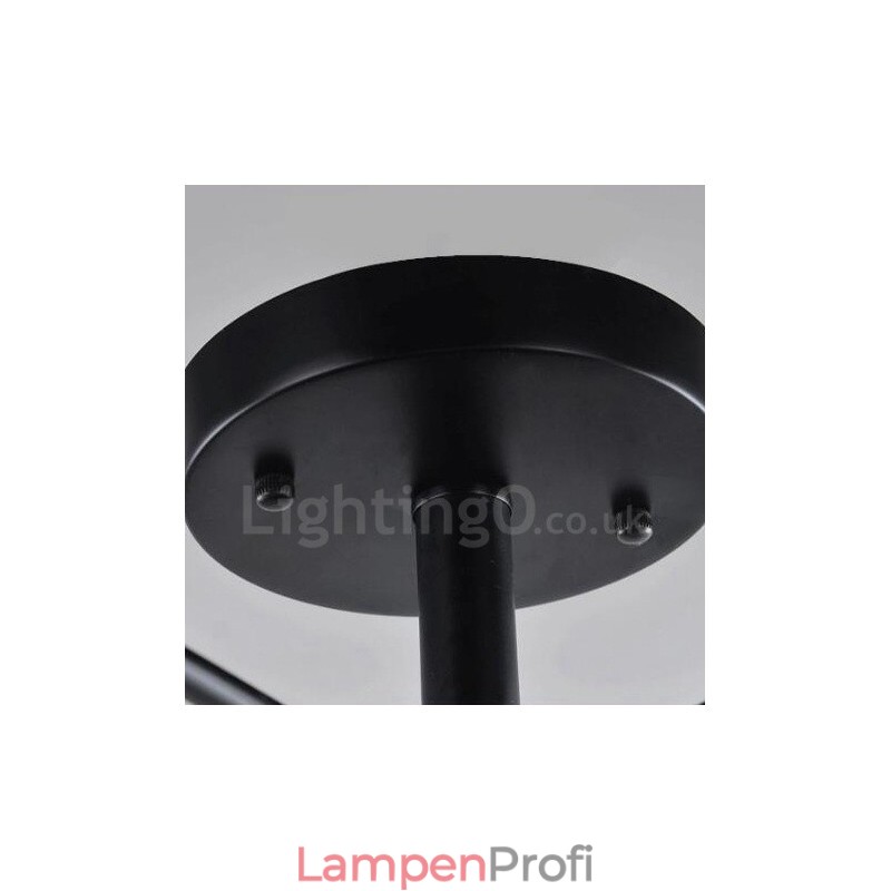 Integrierter Kronleuchter im mediterranen Stil mit 6 Lichtern und Glasschirm