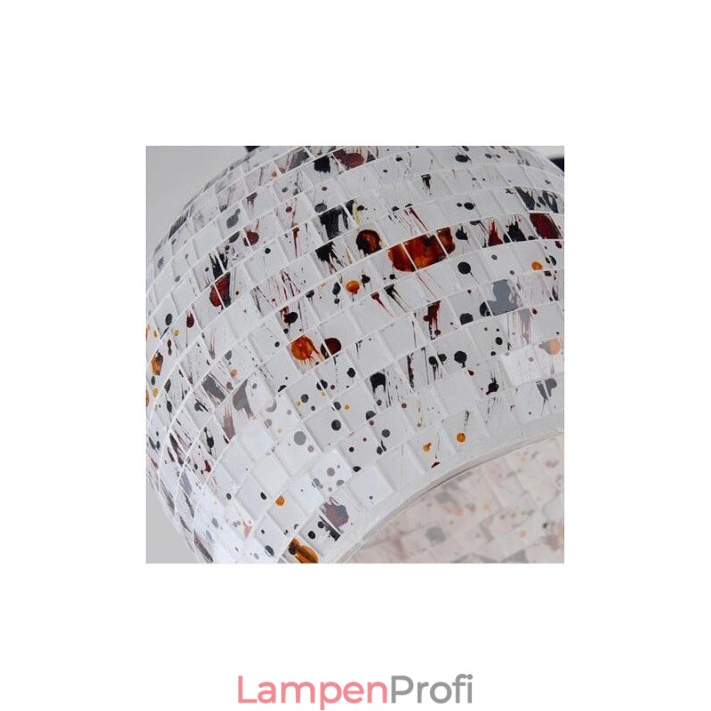 Integrierter Kronleuchter im mediterranen Stil mit 6 Lichtern und Glasschirm