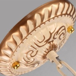 Integrierter Kronleuchter aus Metall im mediterranen Stil mit 11 Lichtern und Glasschirm
