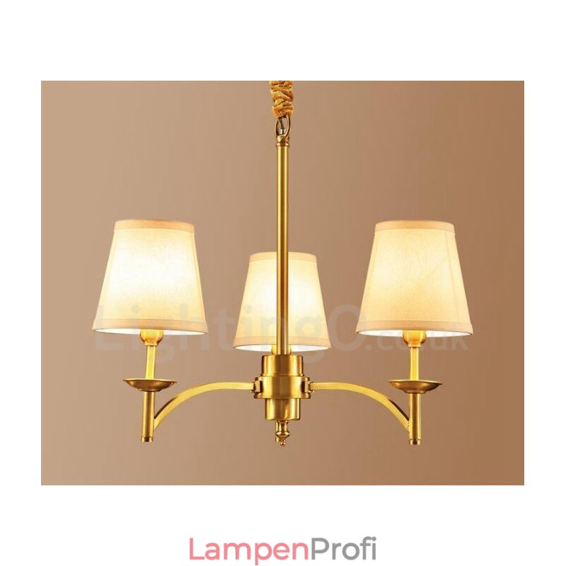 3-flammiger Rustic Lodge Kronleuchter aus integriertem Metall und Kupfer