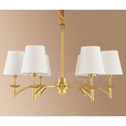 Rustikaler, integrierter Kronleuchter aus Metall mit 6 Lichtern im Lodge-Stil