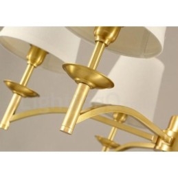 Rustikaler, integrierter Kronleuchter aus Metall mit 6 Lichtern im Lodge-Stil