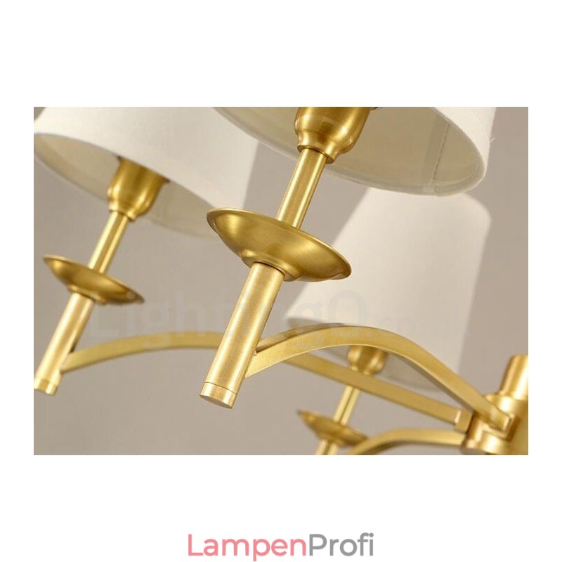 Rustikaler, integrierter Kronleuchter aus Metall mit 6 Lichtern im Lodge-Stil