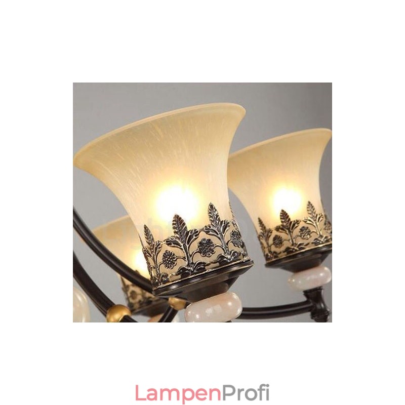 6-flammiger traditioneller klassischer integrierter Kronleuchter aus Metall