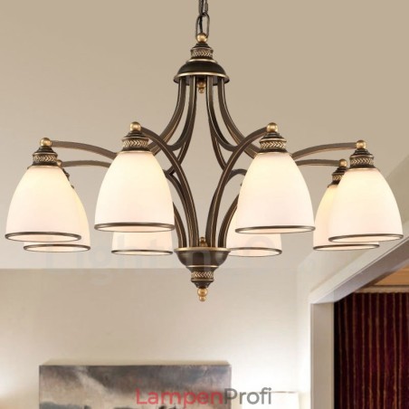 Rustikaler, integrierter Kronleuchter aus Metall mit 8 Lichtern im Lodge-Stil Rustikaler, integrierter Kronleuchter aus Metall mit 8 Lichtern im Lodge-Stil
