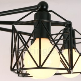 Rustikaler integrierter Kronleuchter mit 3 Lichtern im Lodge-Stil