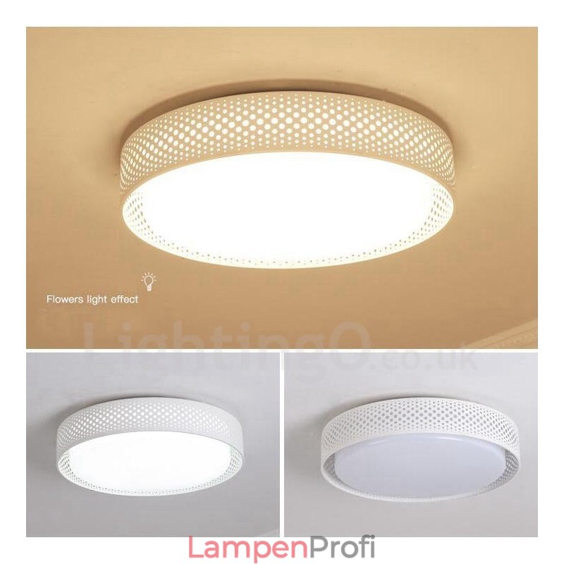 Moderne, zeitgenössische, integrierte Deckenleuchte aus Metall