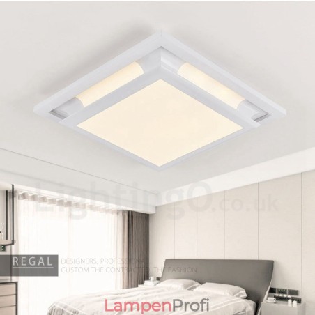 Moderne, zeitgenössische, integrierte Deckenleuchte aus Metall