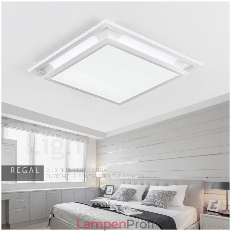 Moderne, zeitgenössische, integrierte Deckenleuchte aus Metall