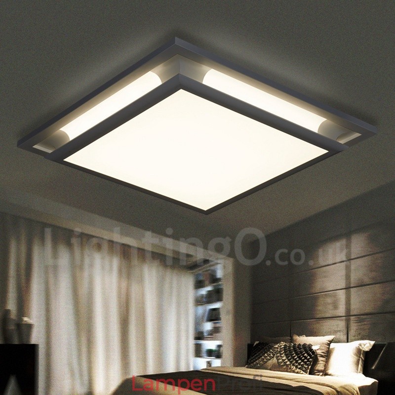 Moderne, zeitgenössische, integrierte Deckenleuchte aus Metall