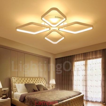 Moderne, zeitgenössische, integrierte Deckenleuchte aus Metall mit 4 Lichtern Moderne, zeitgenössische, integrierte Deckenleuchte aus Metall mit 4 Lichtern