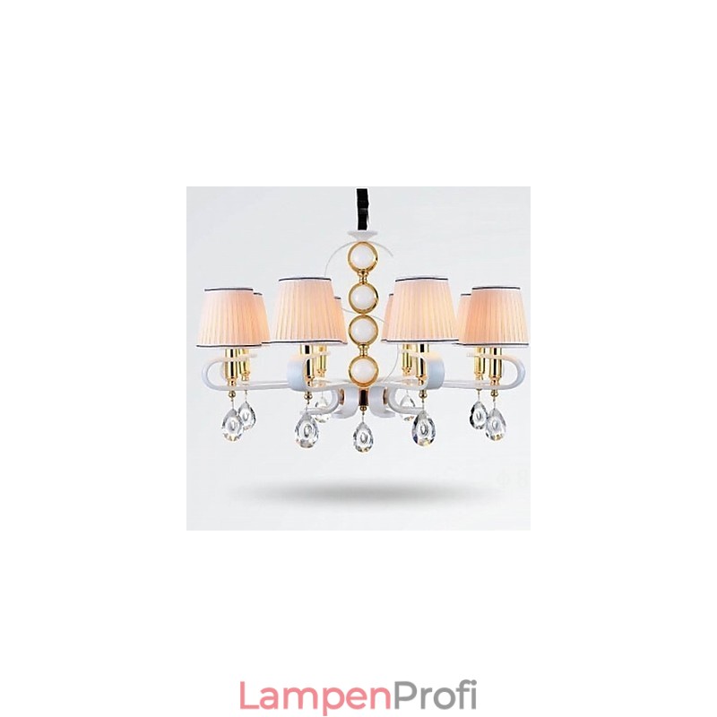 Stoff-Kronleuchter 8 Lichter Moderne minimalistische hochwertige Lampe