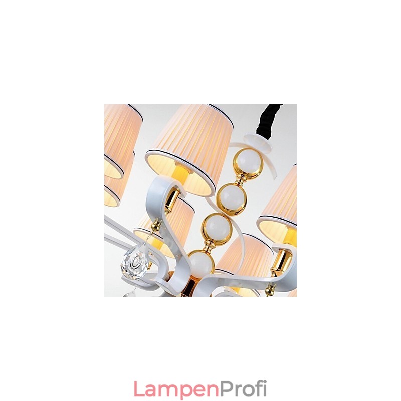 Stoff-Kronleuchter 8 Lichter Moderne minimalistische hochwertige Lampe