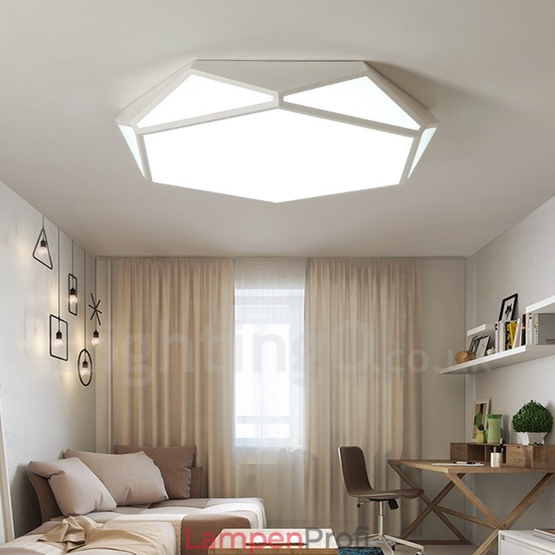 Moderne, zeitgenössische, integrierte Deckenleuchte aus Metall