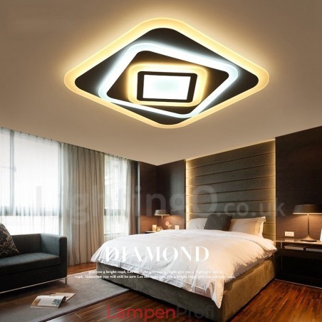 Moderne, zeitgenössische, integrierte Deckenleuchte aus Metall