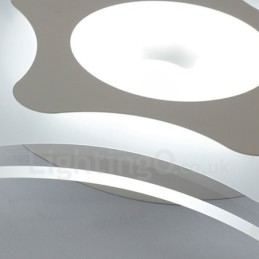 Moderne, zeitgenössische, integrierte Deckenleuchte aus Metall