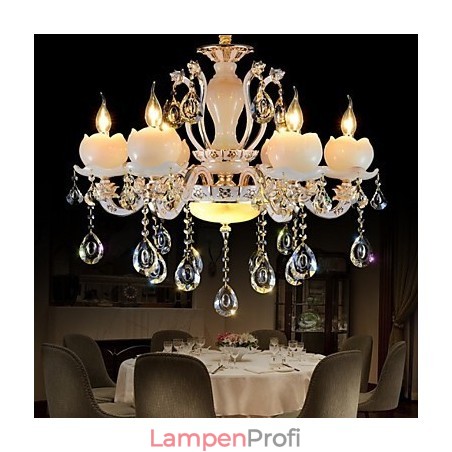 Luxuriöser Anhänger aus Zinklegierung im europäischen Stil mit Jadekristallen