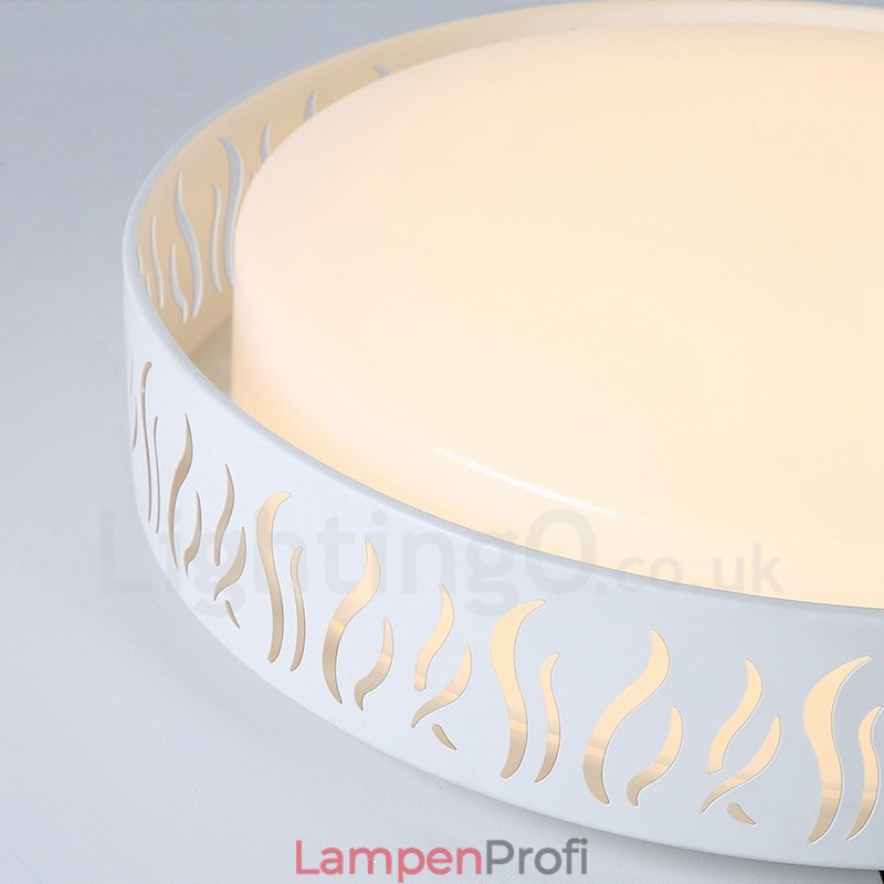 Moderne, zeitgenössische, integrierte Deckenleuchte aus Metall