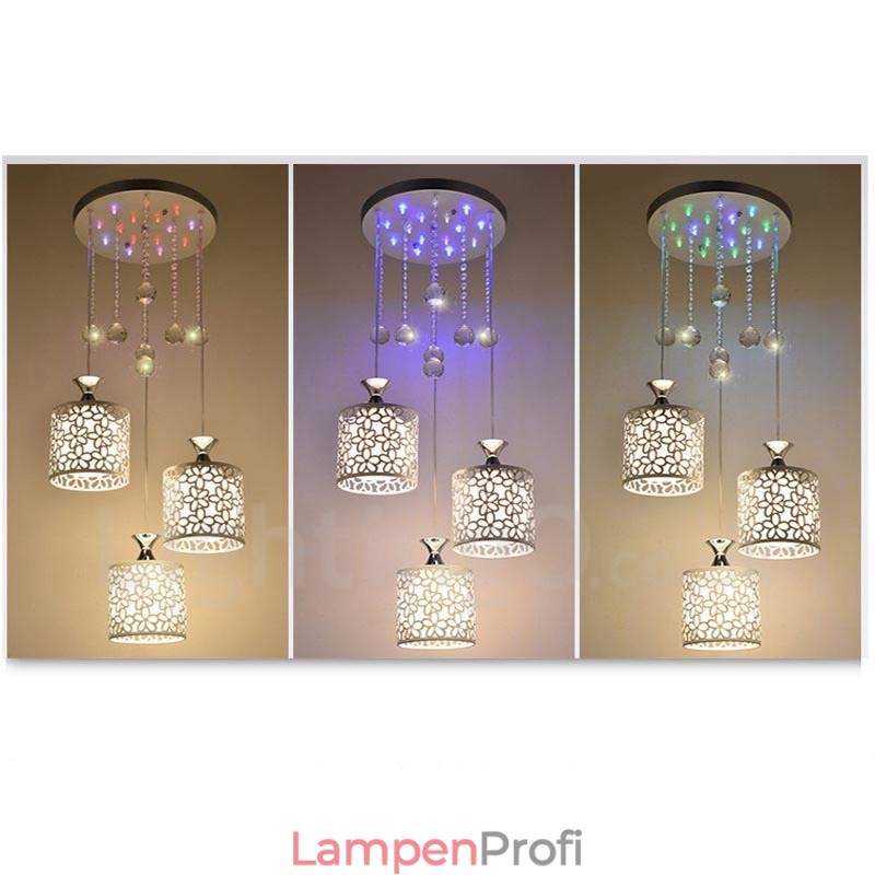 Moderne, zeitgenössische Glühlampe aus Metall mit 3 Lichtern