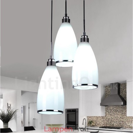 3-flammige, moderne, integrierte Pendelleuchte aus Metall 3-flammige, moderne, integrierte Pendelleuchte aus Metall