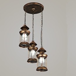 Rustikale Lodge Vintage Retro Mini-Stil Metall Pendelleuchte