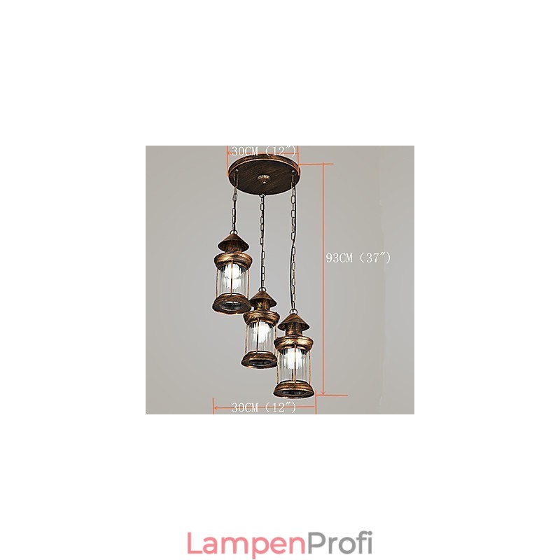 Rustikale Lodge Vintage Retro Mini-Stil Metall Pendelleuchte