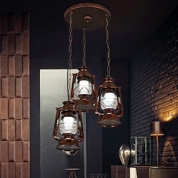 Rustikale Lodge Vintage Retro Mini-Stil Metall Pendelleuchte