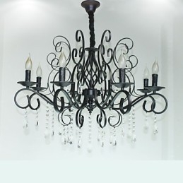 8 Kopf der europäischen Stil Kristall Lampe Metall Kronleuchter Beleuchtung