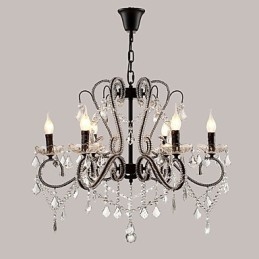 6 Lichter Kristall Kronleuchter Modern Zeitgenössisch Traditionell Klassisch Rustikal Lodge Vintage Retro
