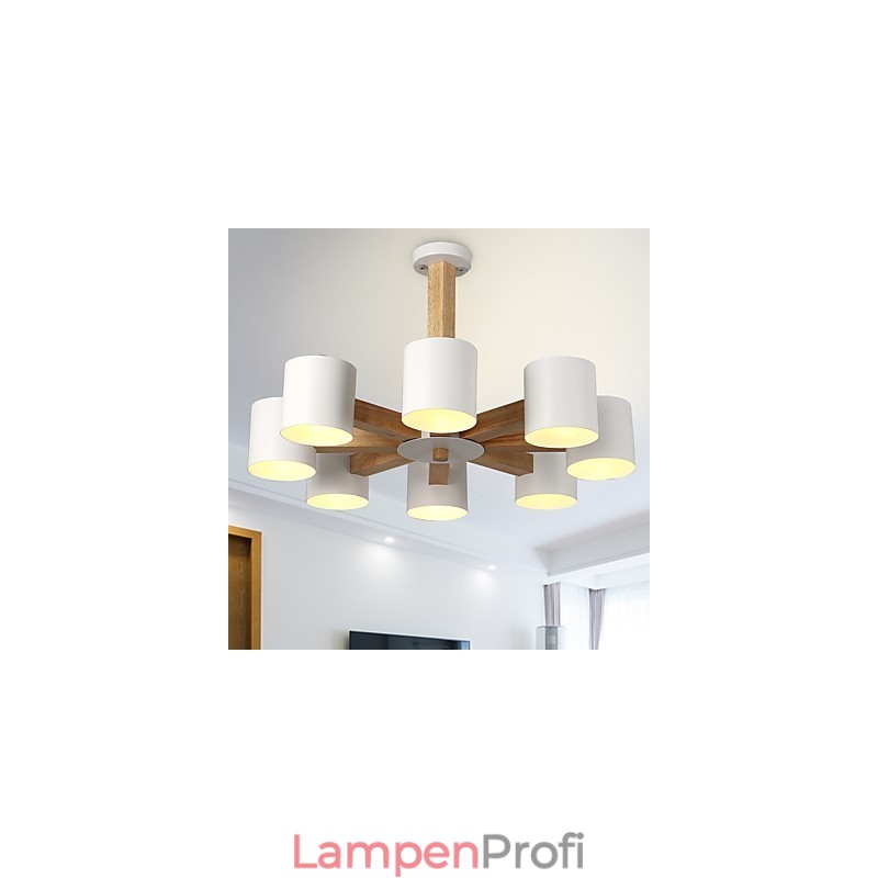Kronleuchter mit 8 Lichtern, modern, zeitgenössisch, traditionell, klassisch, Vintage, Landhausstil, Holz-Funktion für Holz